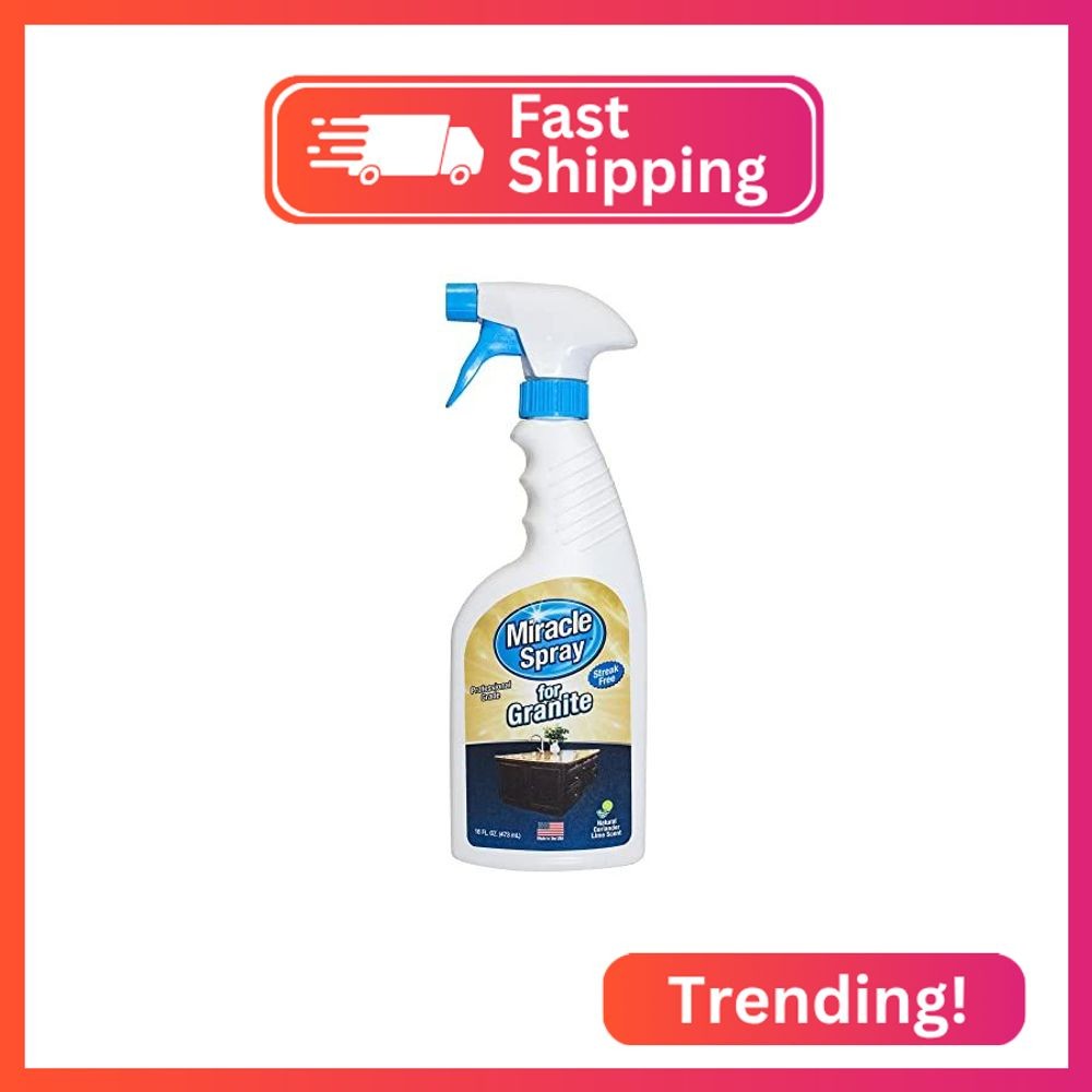 MiracleSpray for Granite & Stone, Clean, Protect, Polish Stone, Marble, Quartz,