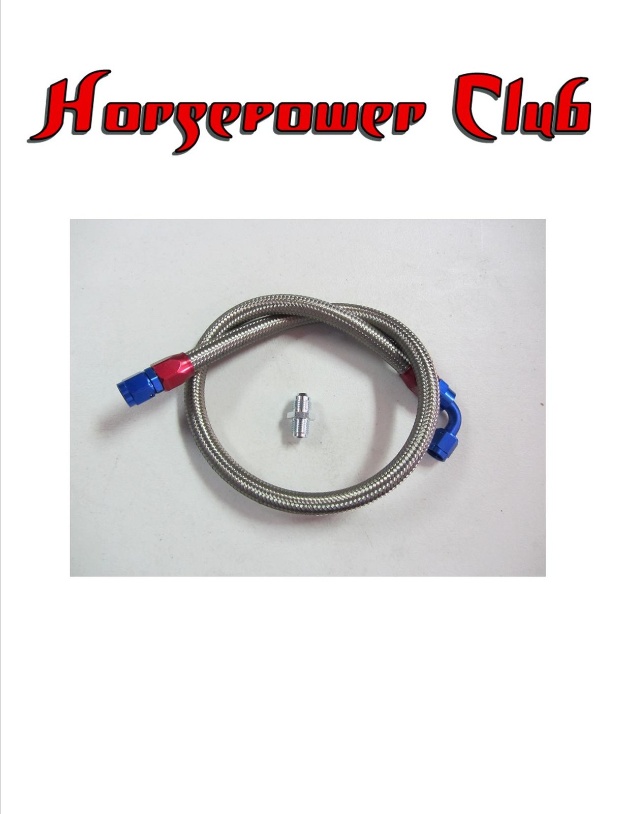 Braided Steel Fuel Line Assembled Chevy AMC Ford Pontiac Fuel Pump to Quadra Jet