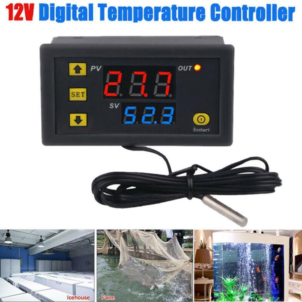 2X 12V 20A Digital Temperature Controller Switch Probe Thermostat Control W3230