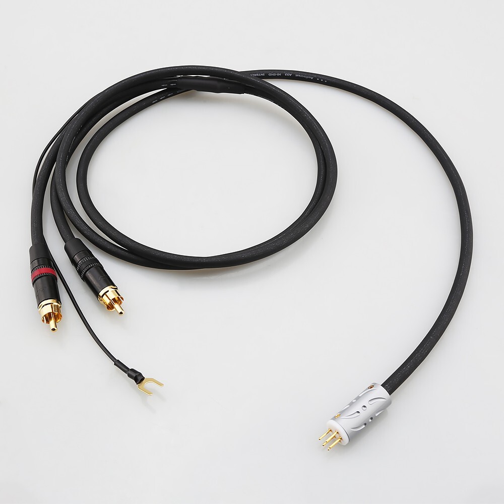 Silver Plated with Shielding 5Pin DIN Male to RCA HIFI Audio Phono Tonearm Cable