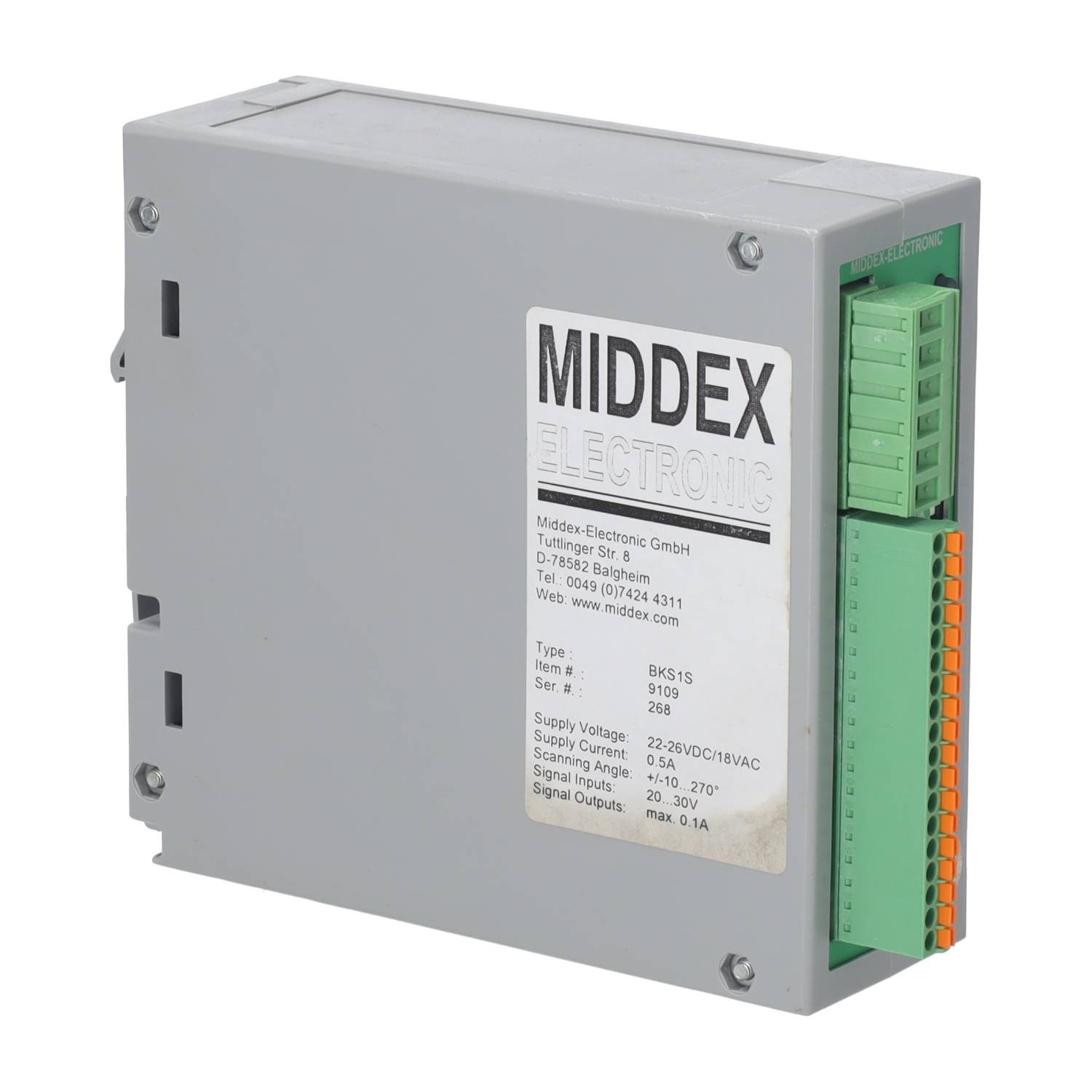MIDDEX Control Unit Interface and Signal Processing Module BKS1S (9109)