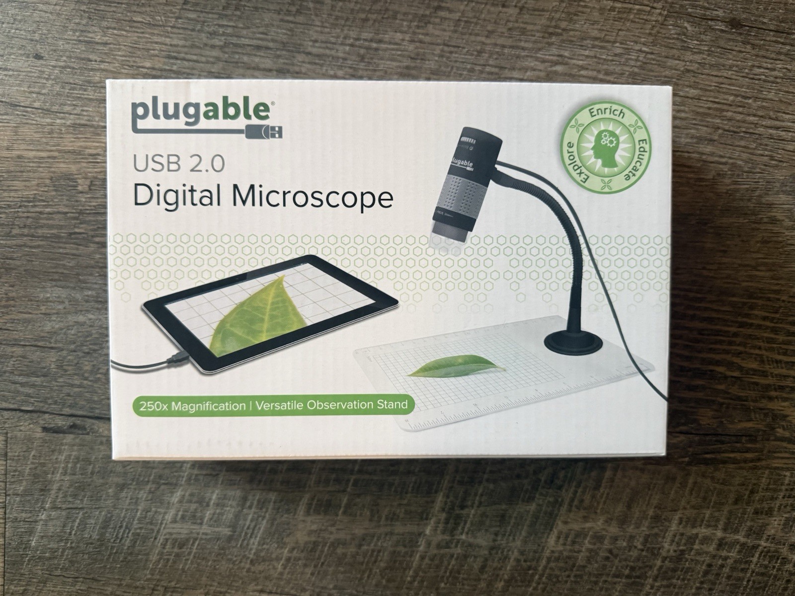 LUGABLE 250X DIGITAL USB MICROSCOPE WITH OBSERVATION STAND