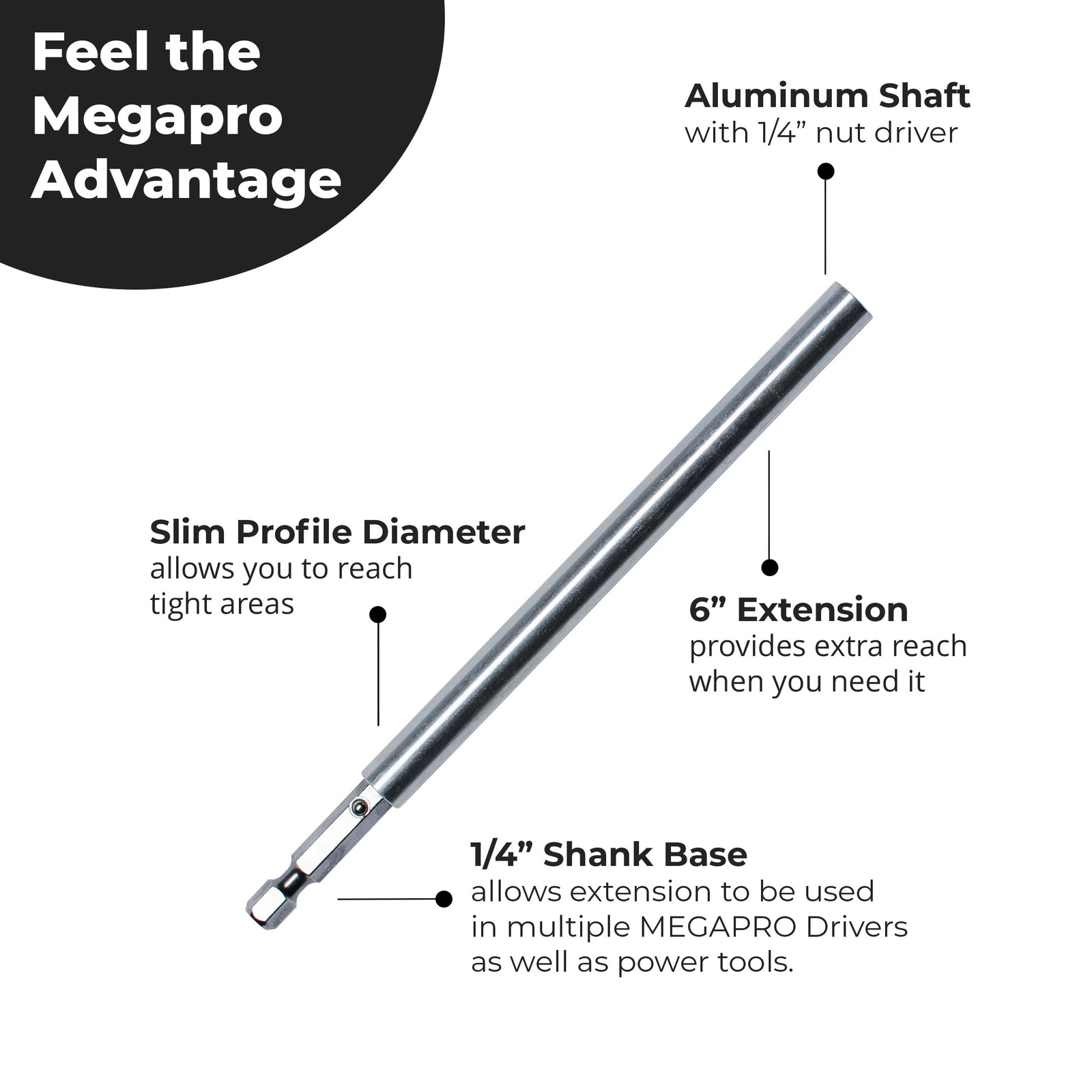 ® 6" Aluminum Extension (Aluminum Extension)