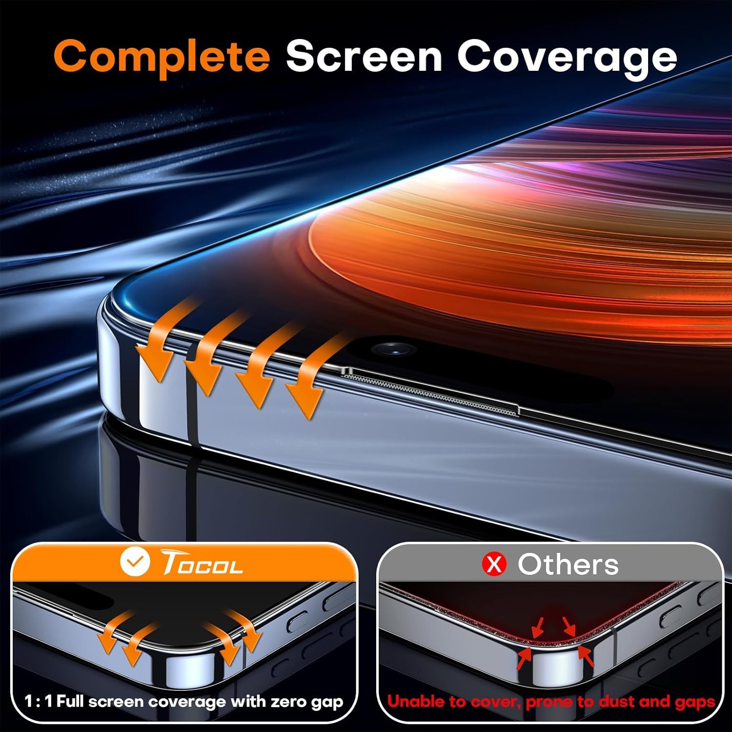 iPhone 15 Pro Max Screen Protector Tempered Glass