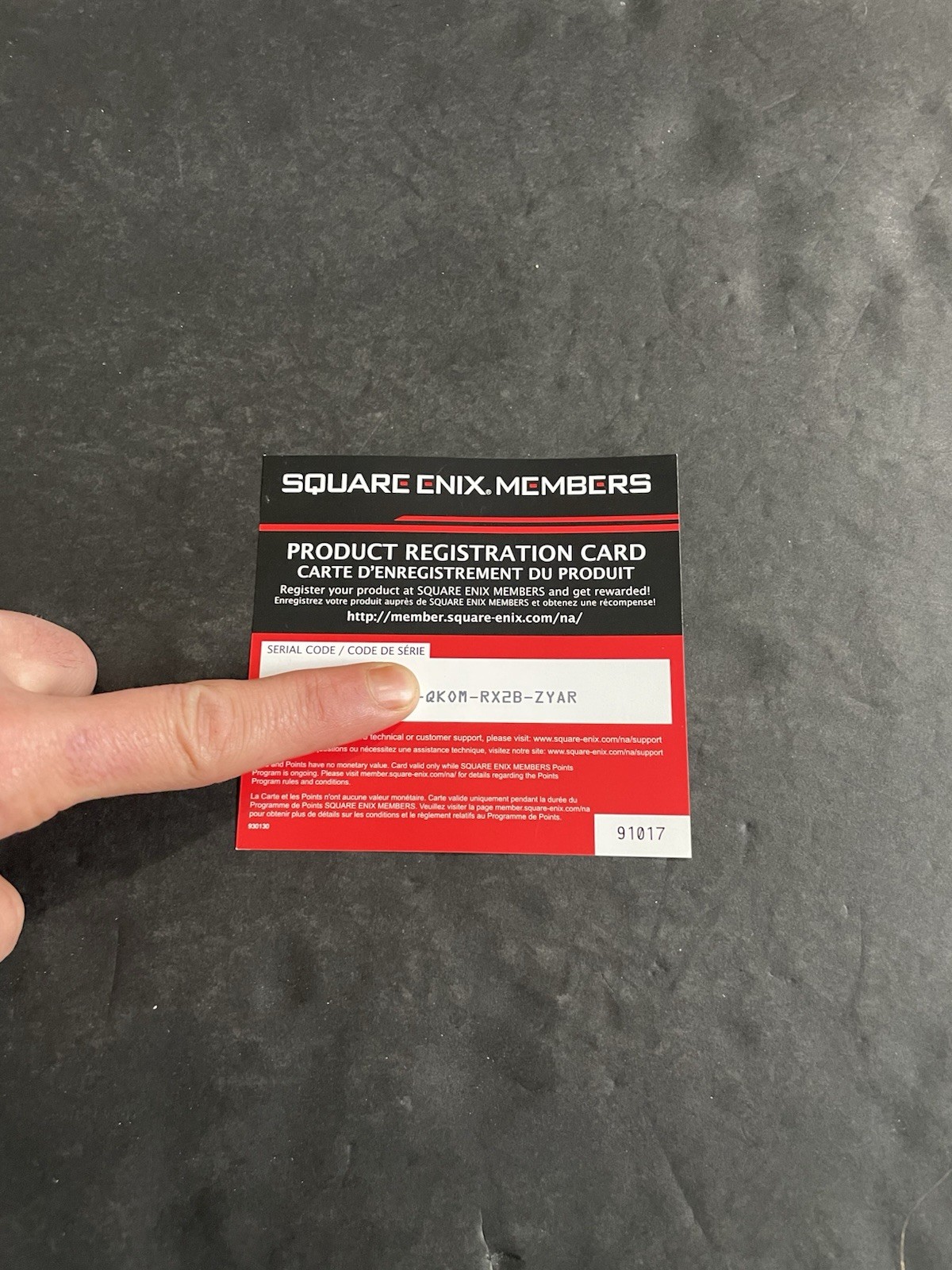 Square Enix Registration Insert