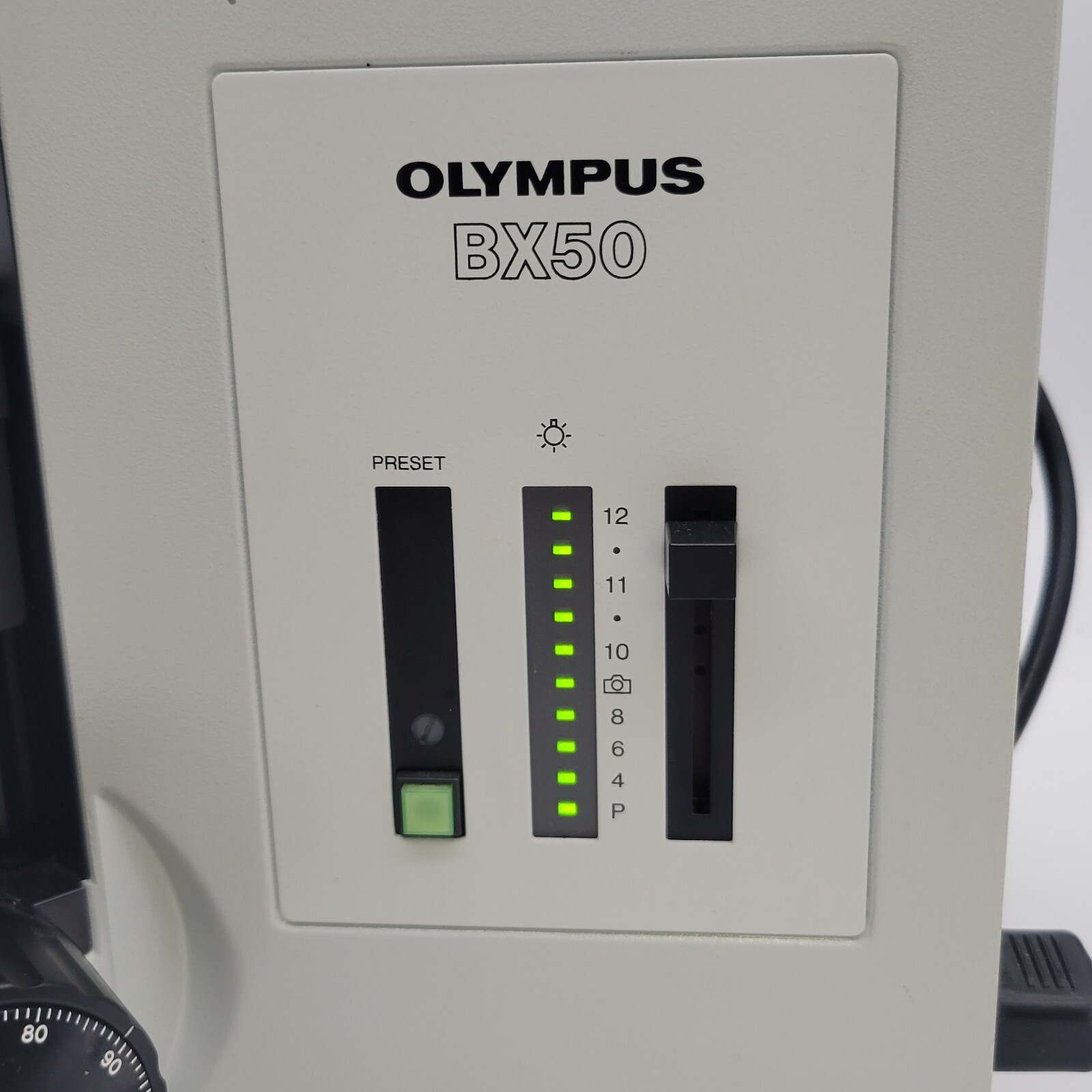 Olympus Microscope BX50 with Binocular Head and 4x, 10x, 40x Objectives