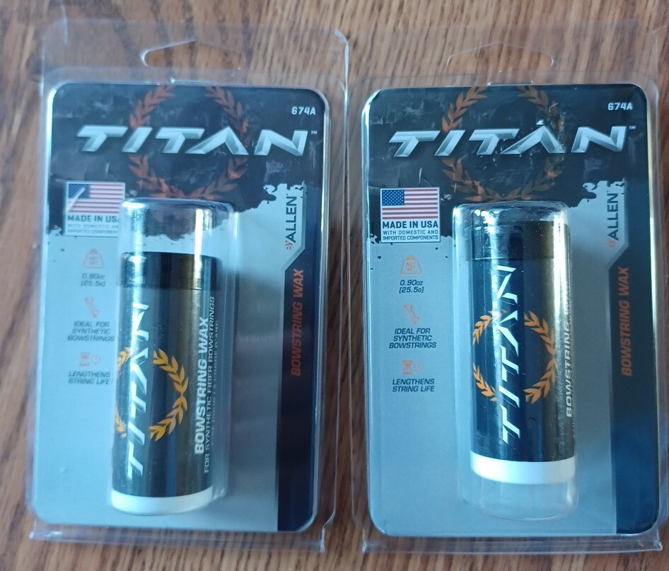 Lot of 2 New Titan Allen Bow String Wax Archery Bow Hunting Free Shipping