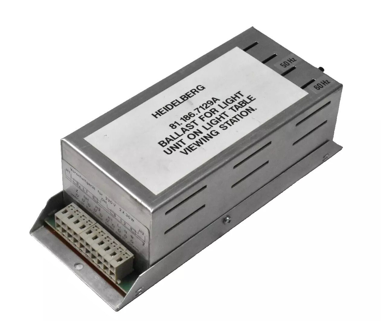 Heidelberg 81.186.7129A Light Table Ballast