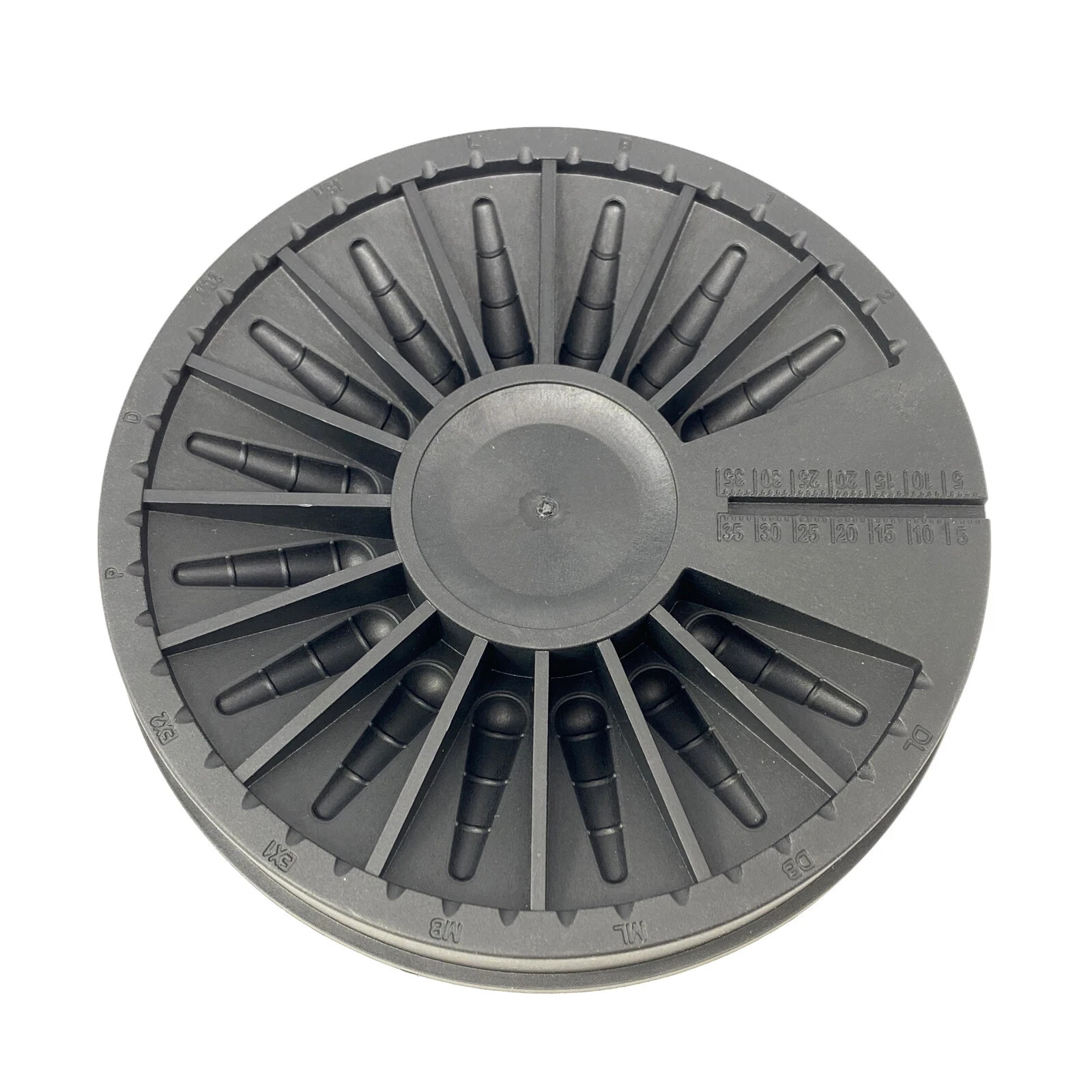 Dental Gutta Percha Point Disinfection Box Organizer Obturator Gauge Ruler Round