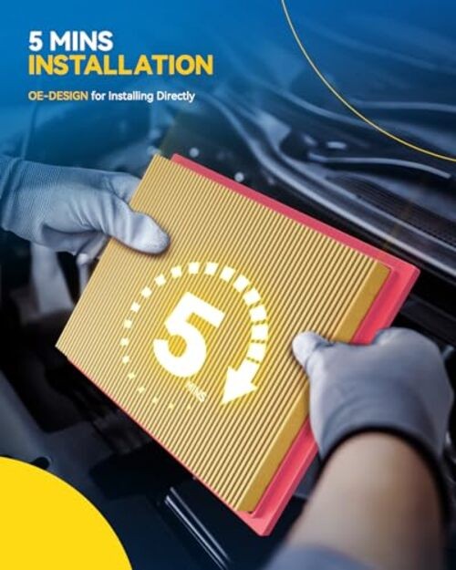 Engine air filter CA12953 Replacement for Alfa Romeo Giulia 2017-2024,