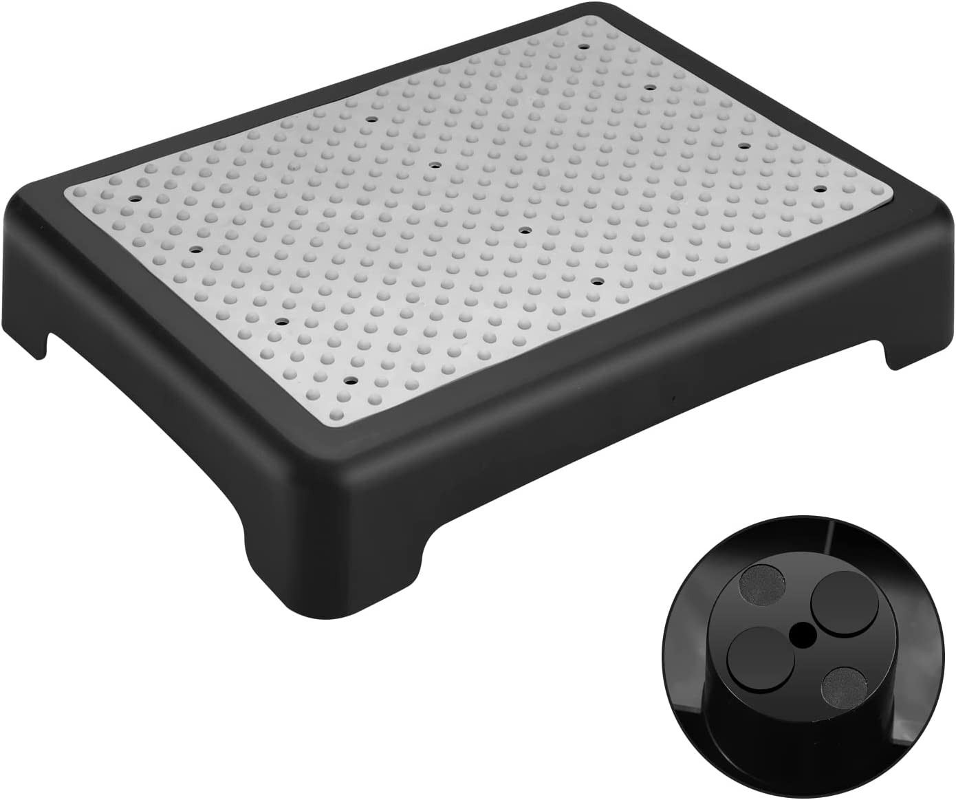 One Step Stool, Safety Step Platform for Senior Non-Slip Mobility Step GRAY TOP