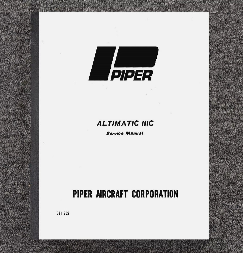 Maintenance Manual Fits Piper Altimatic III C - PAPER MANUAL