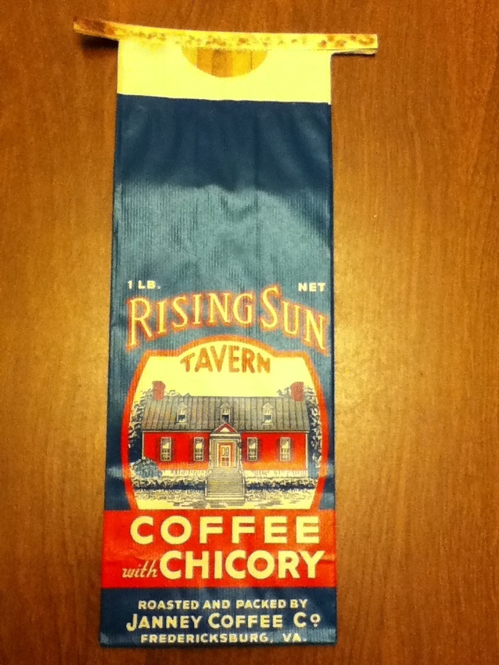 5 - 1940-50's Vintage Rising Sun Tavern Coffee Bags Fredericksburg, VA Ephemera