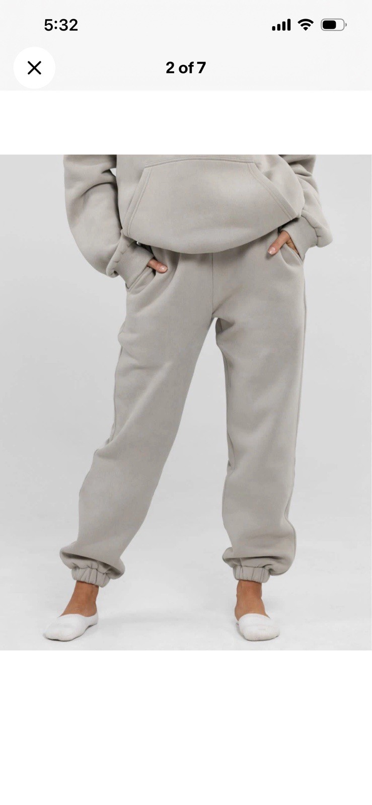 Comfrt Travel Essentials Joggers Medium Stone Grey Oversize Unisex