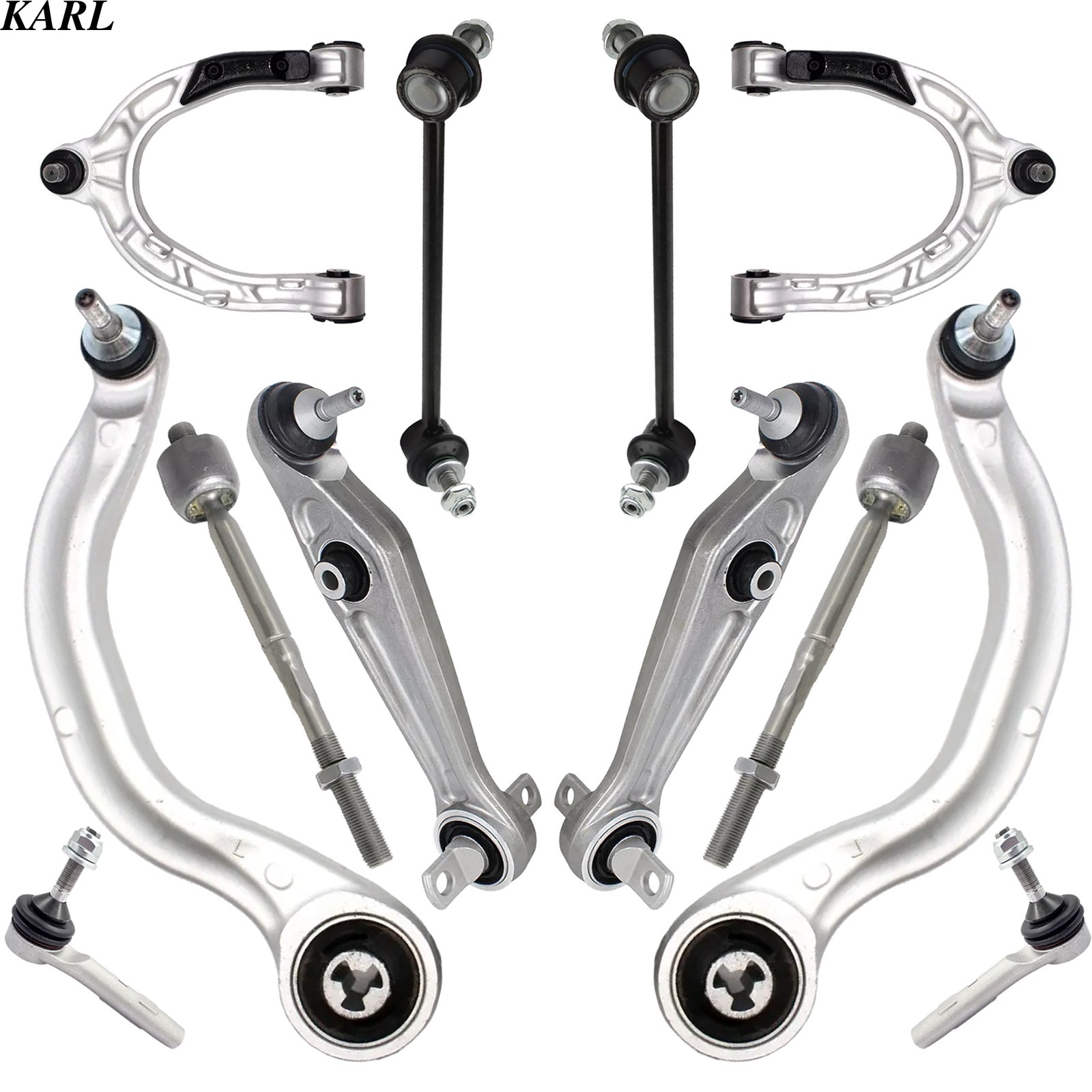 Front Control Arm Sway Bar Link Tie Rod Suspension Kit for 2017-21 Tesla Model 3