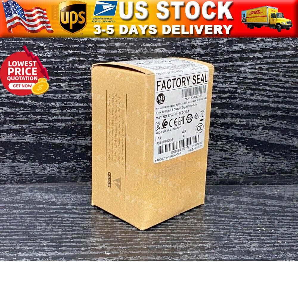 NEW Sealed 1794-IB10XOB6 A Flex I/O 24VDC Sink Input / Source Output US Free Tax