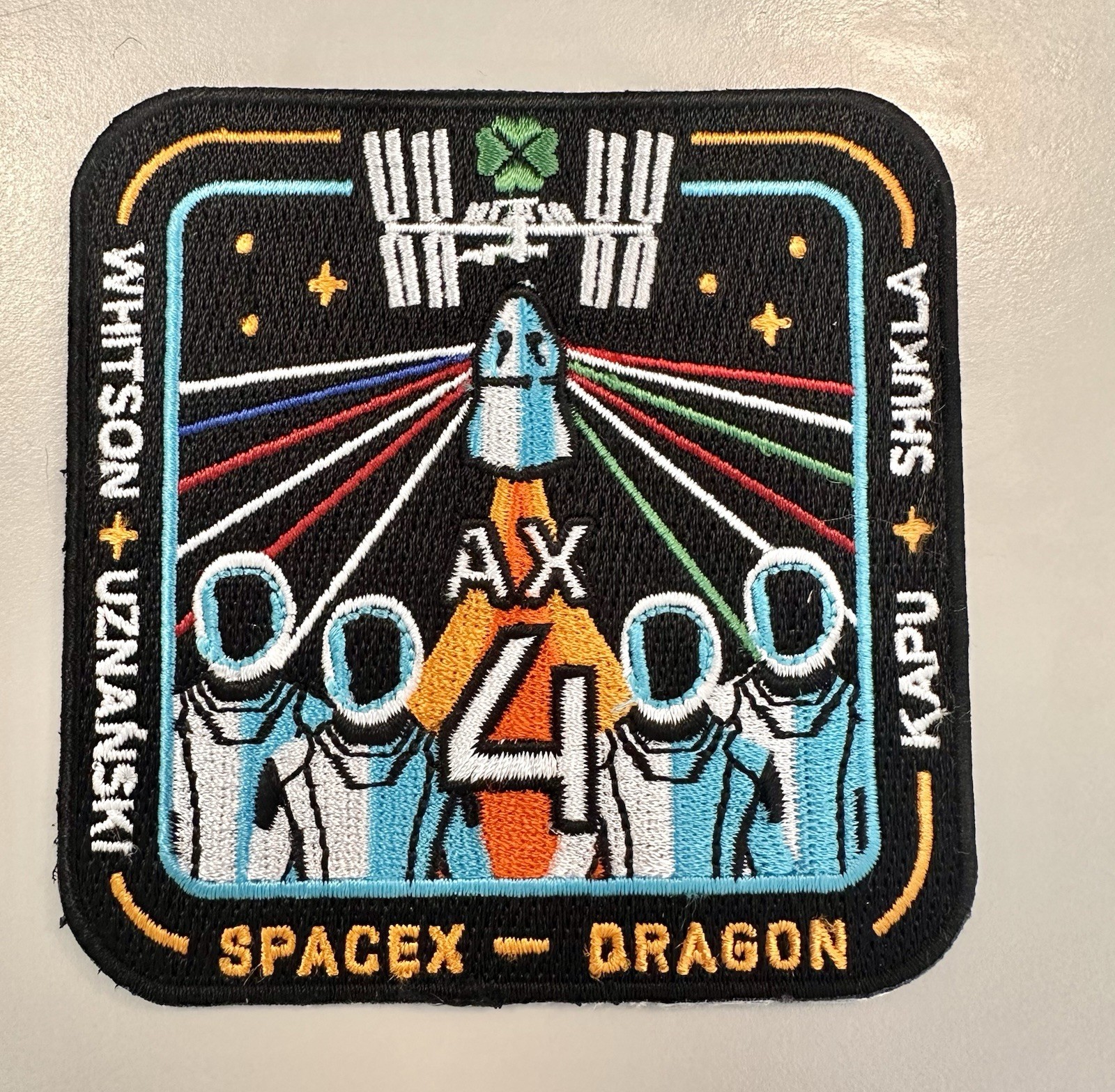 Space Axiom 4 ISS Mission Patch 3.5” Iron On