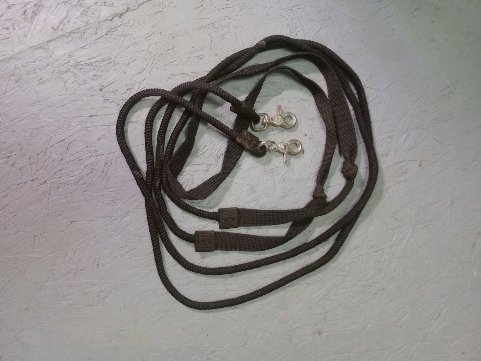 Black Nylon Training Reins, 8' Long