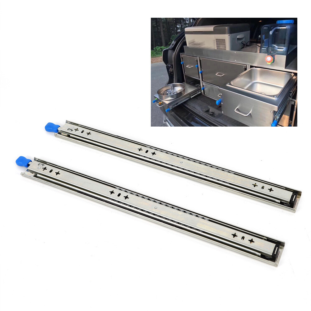 20-40in Heavy Duty Drawer Slides with Lock, Full Extension Ball Bearing, 1 Pair