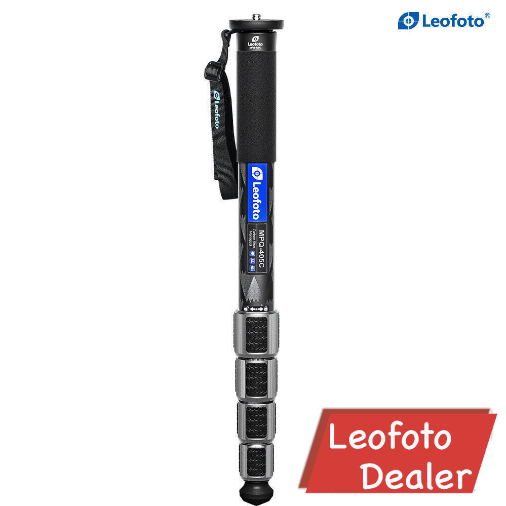 Leofoto MPQ-405C 5-Section CF Monopod Waterproof Leg Locks w Case