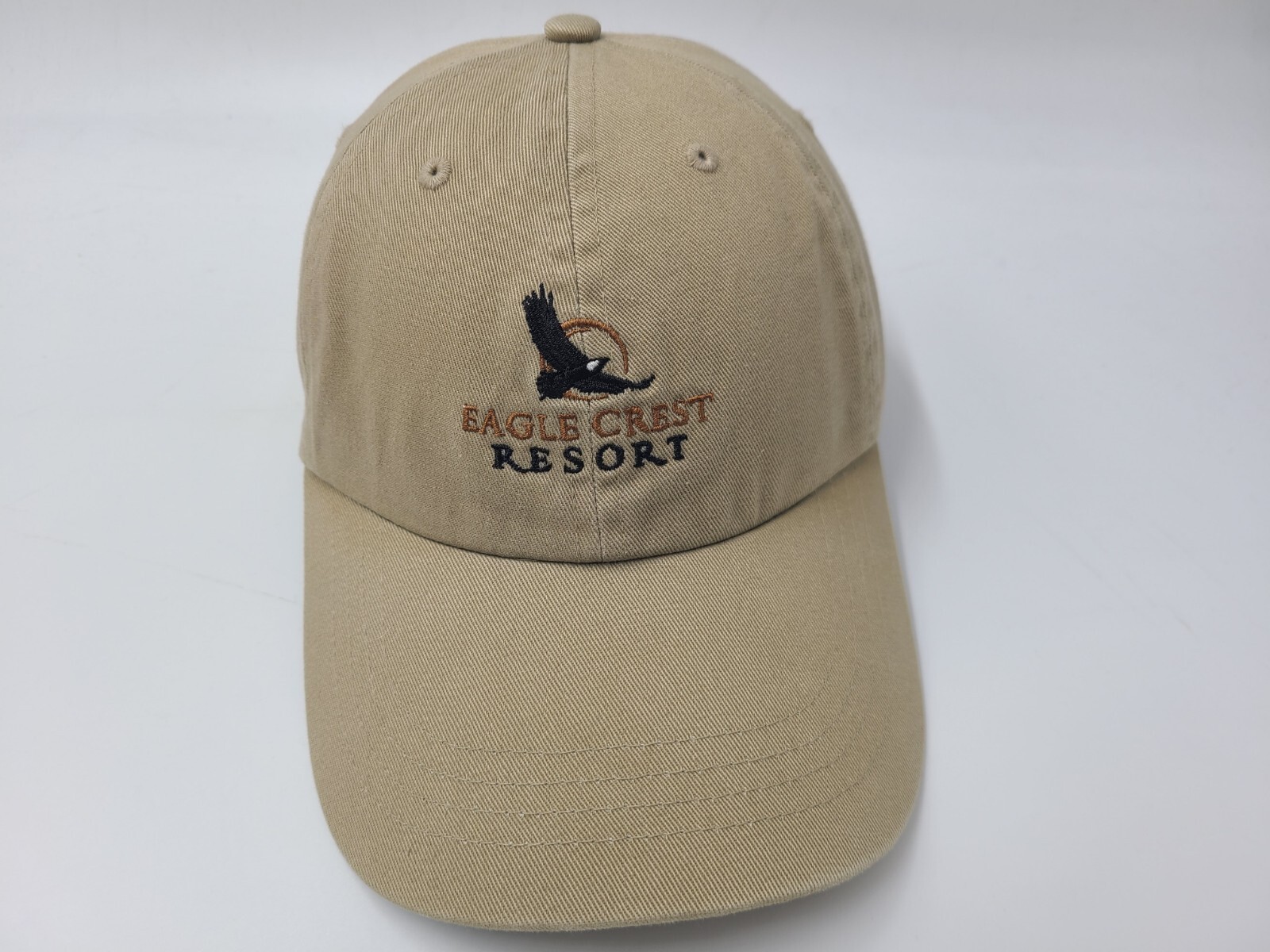 Eagle Crest Resort Golf Course Strapback Adjustable (Fits Small) Hat Cap Brown