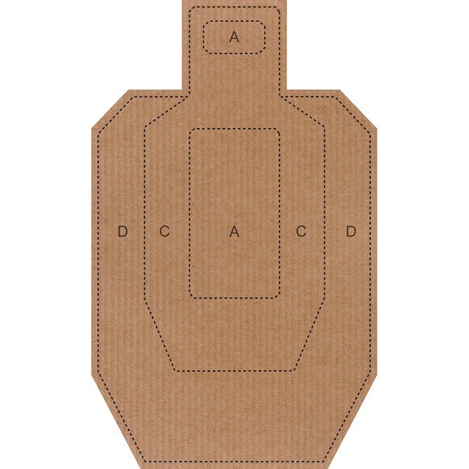 IPSC/USPSA Cardboard Torso Target (100 Pack) SHIPS FREE