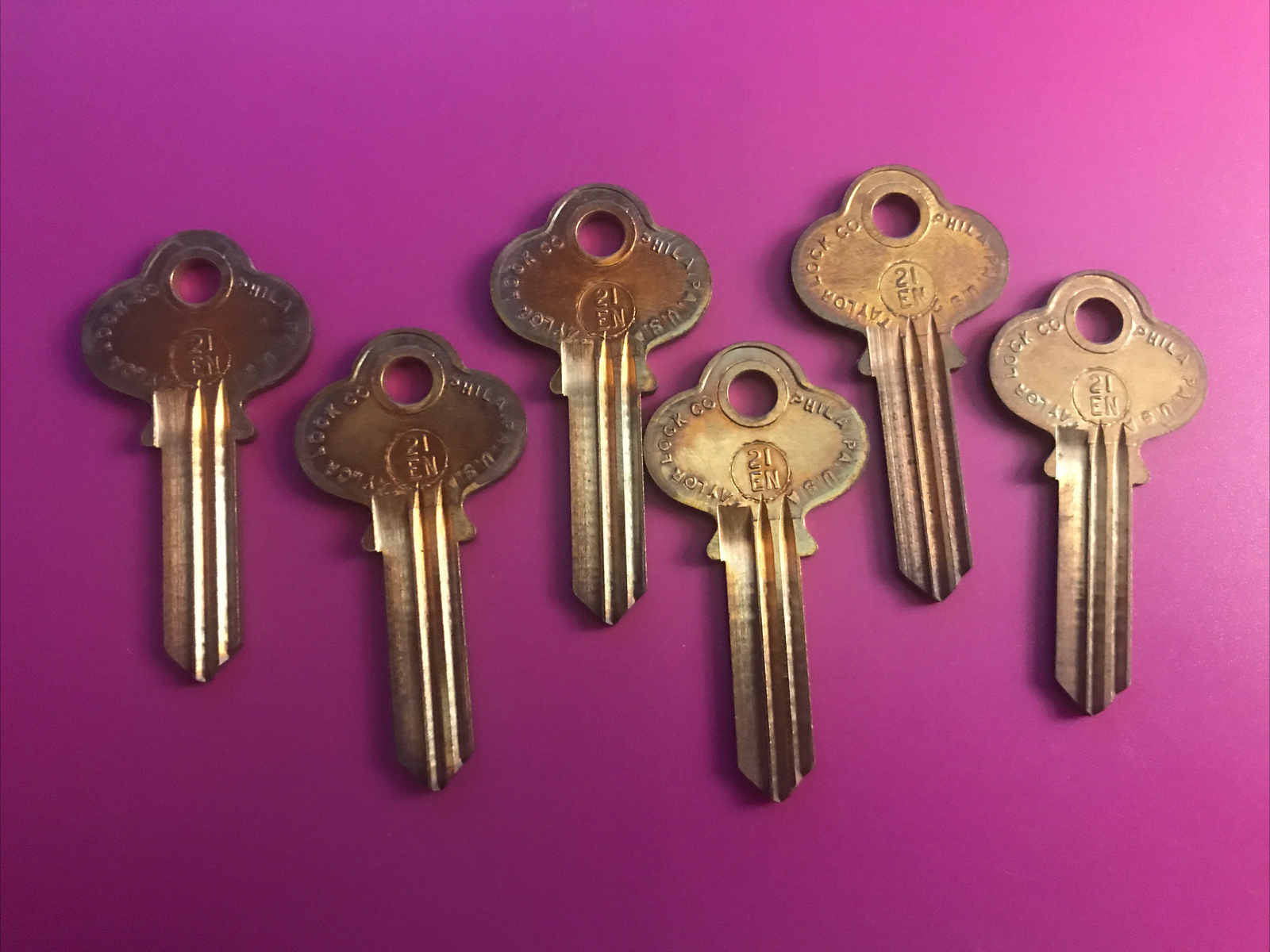 Lot of 6 Taylor Key Blanks fits Corbin  CO7 21EN Locksmith                 [kb7]