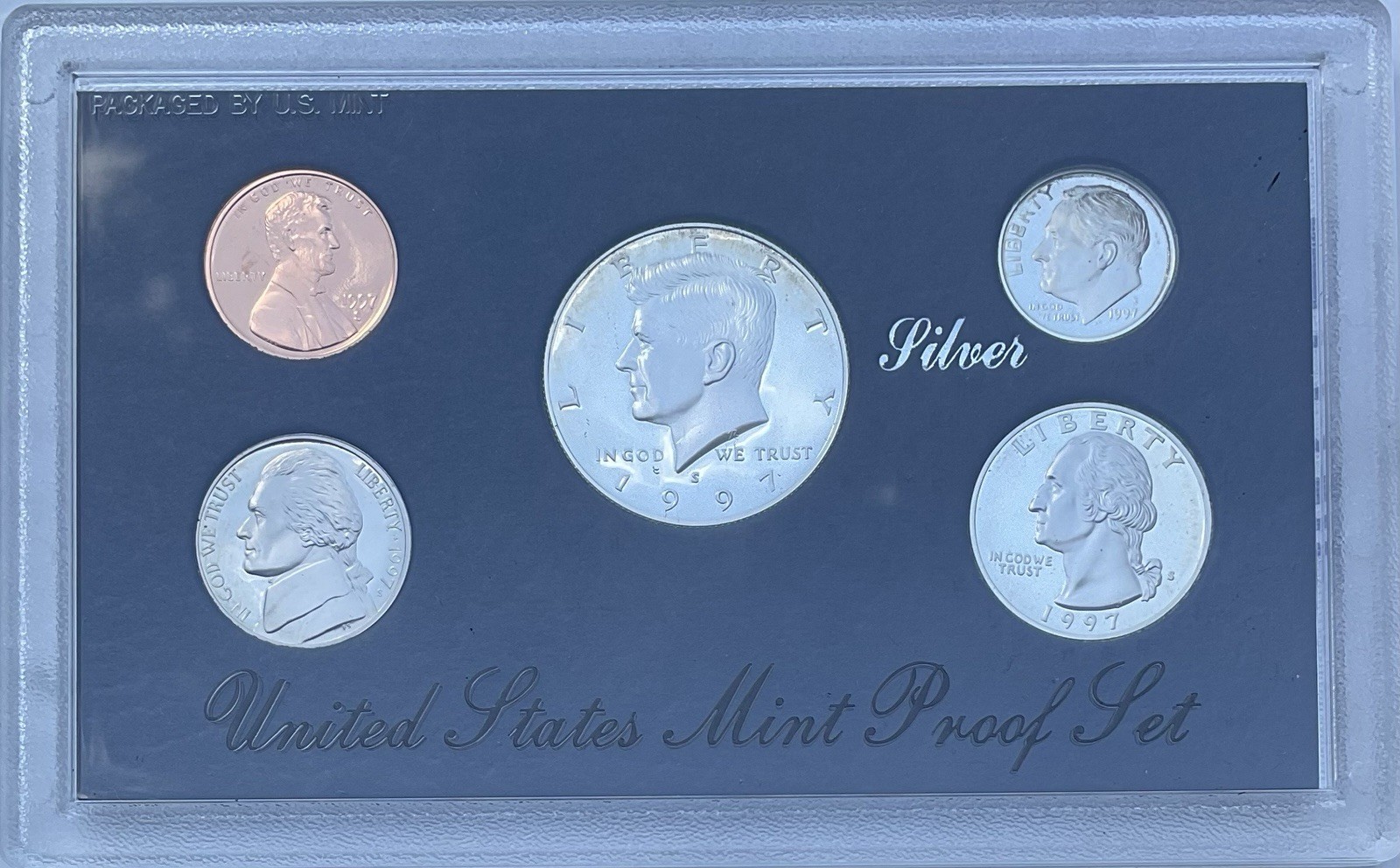 1997-S US Mint Silver Proof Set 90% Silver OGP and COA 5 Coins