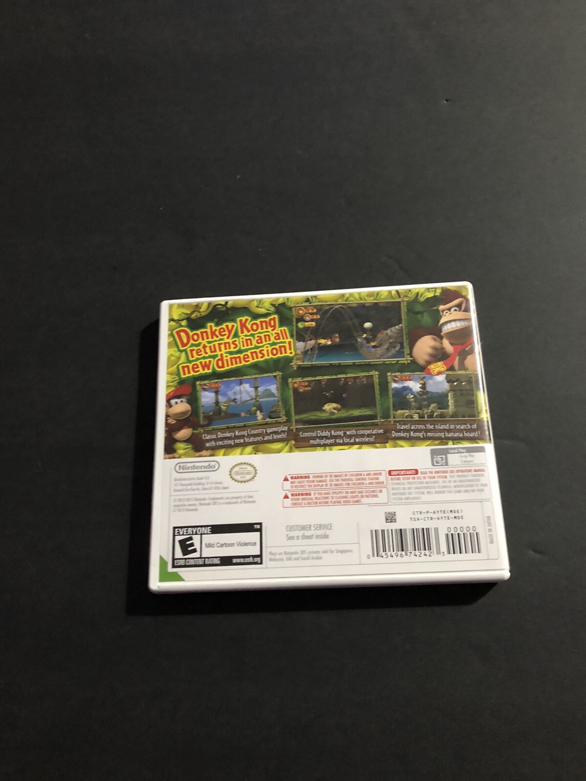 nintendo 3ds donkey kong country returns 3d Case only