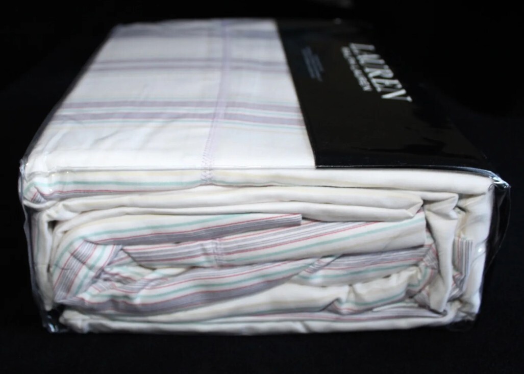 Brand New Ralph Lauren 4pc Queen Sheet Set Stripe