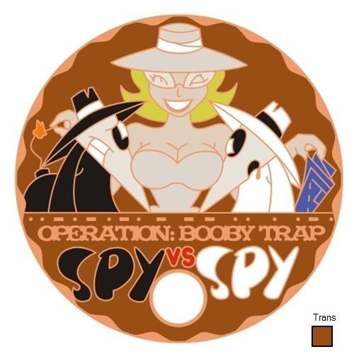 Spy Vs Spy Grey Lady Booby Trap Breast Orange Copper Pathtag MAD Magazine Coin
