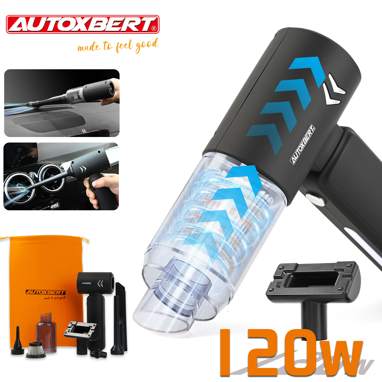 3in1 Car Home 120W Vacuum Cleaner Air Blower Cordless Handheld Rechargeable Mini