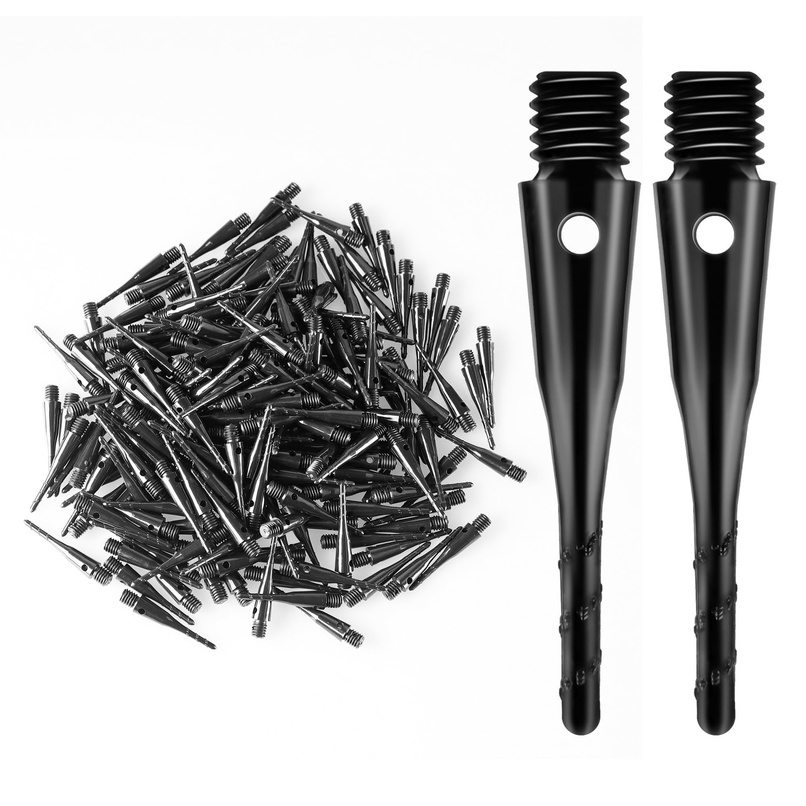CyeeLife Darts Soft Tip,2BA Thread Tip Dart Point 200 Pack, Black