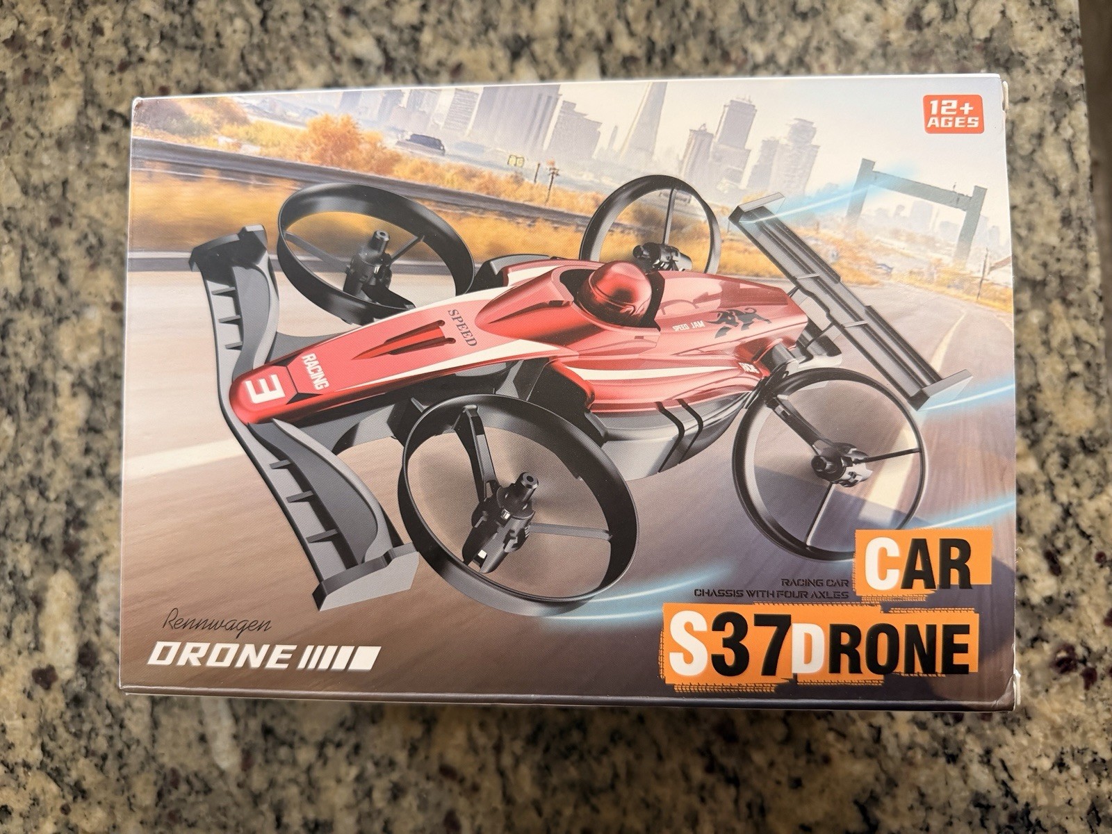 S37 Racing Car RC Drone USB Rechargeable 360° Flips LED Lights New Sealed