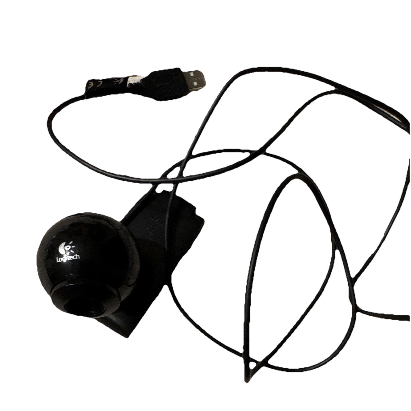 Logitech QuickCam USB 2.0 Clip-On Computer Webcam Camera, Black