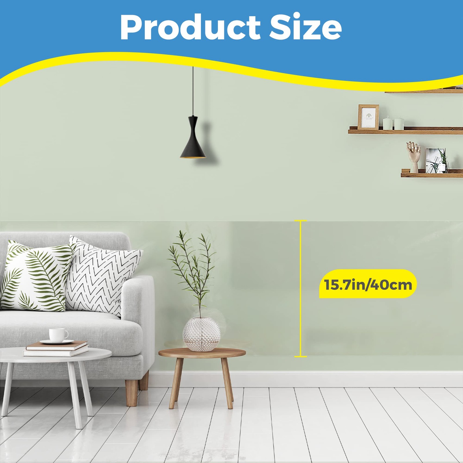Clear Wall Protector, Non Adhesive Static Cling Removable Contact Paper, Plastic
