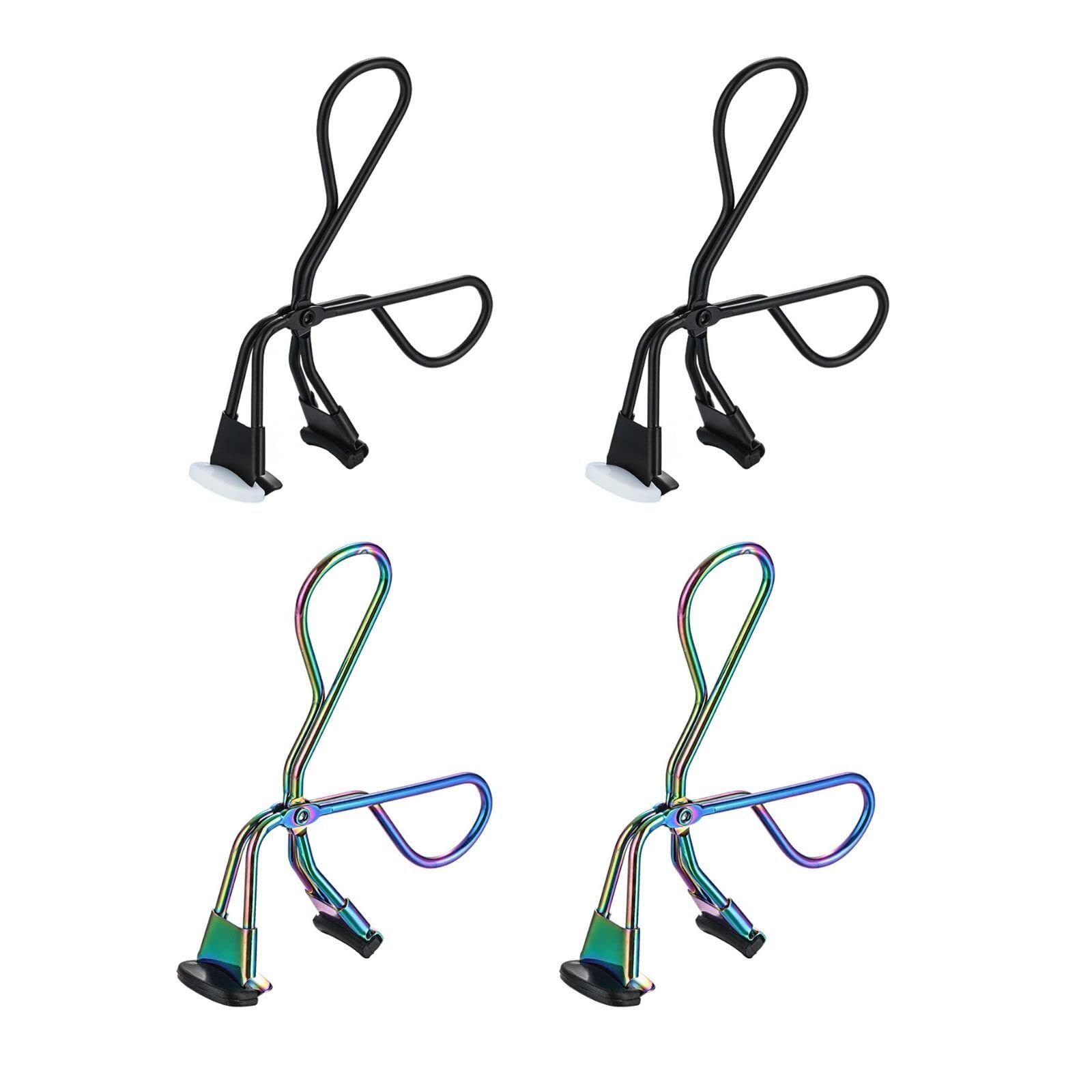 4 PCS Eyelash Curler Set with Refill Pads Mini Lash Curler Tools