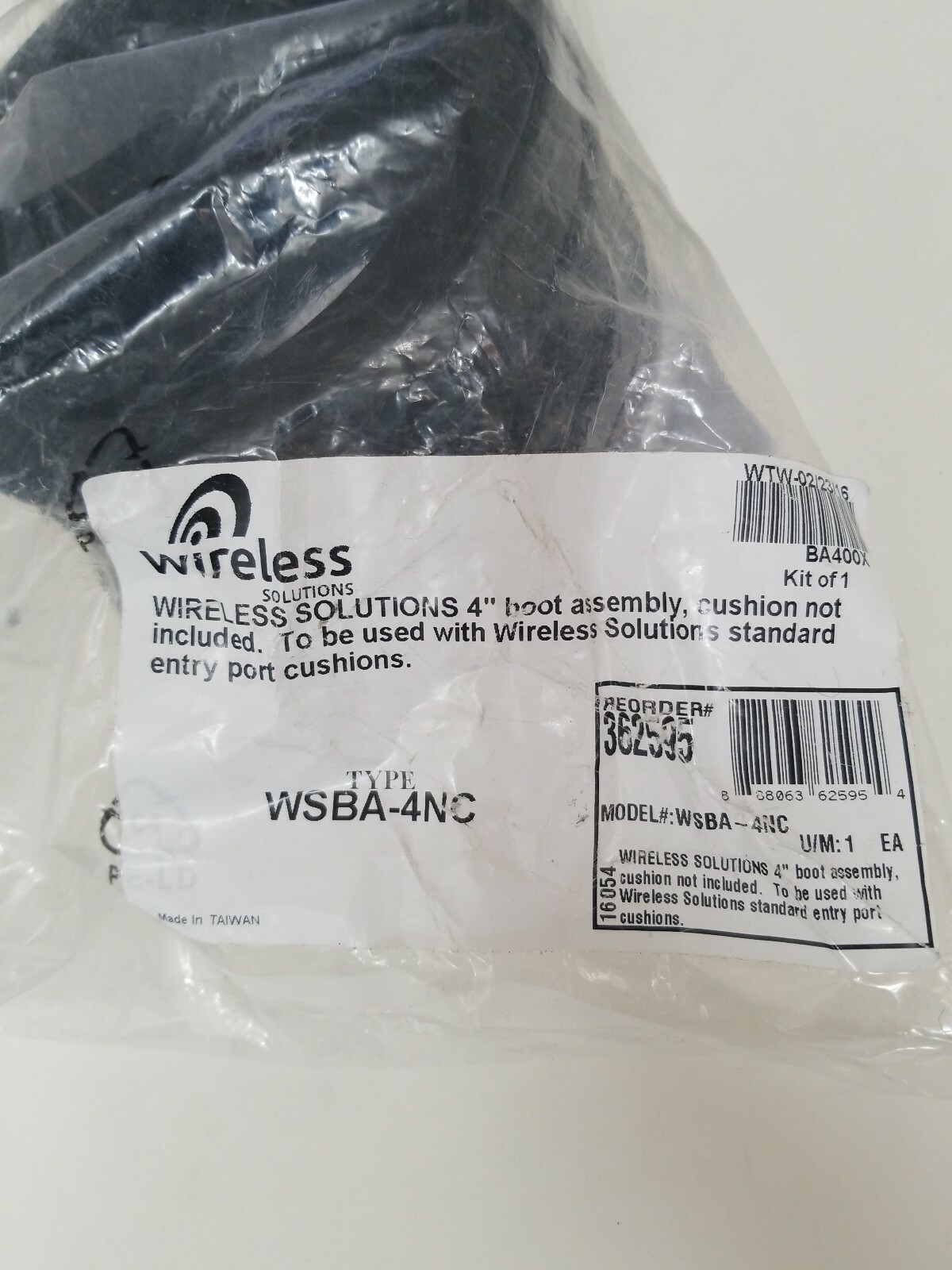 WIRELESS SOLUTIONS WSBAK-4nc 4" BOOT ASSEMBLY,