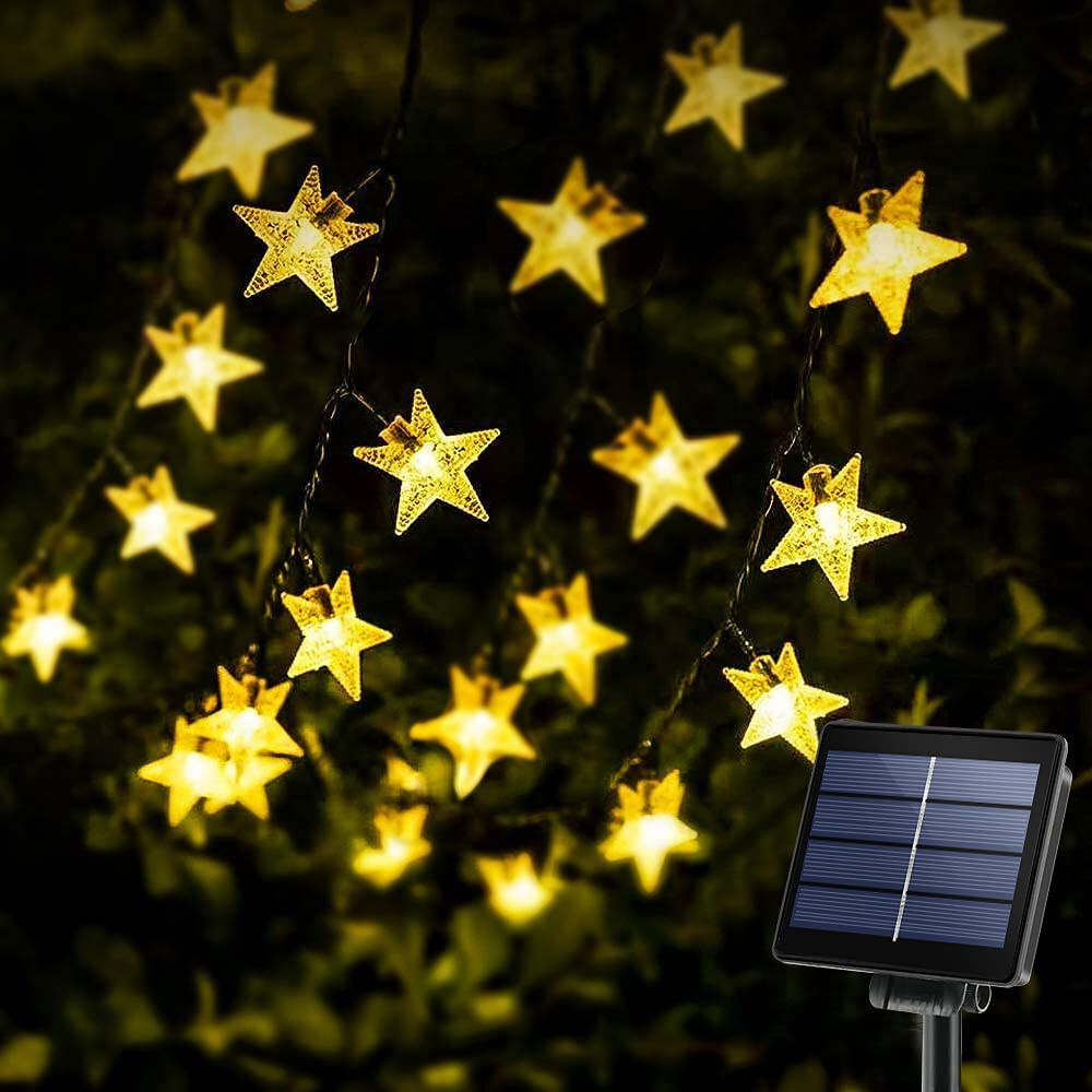 50/100 LED Solar String Lights Outdoor Star Fairy Light Patio Garden Party Decor
