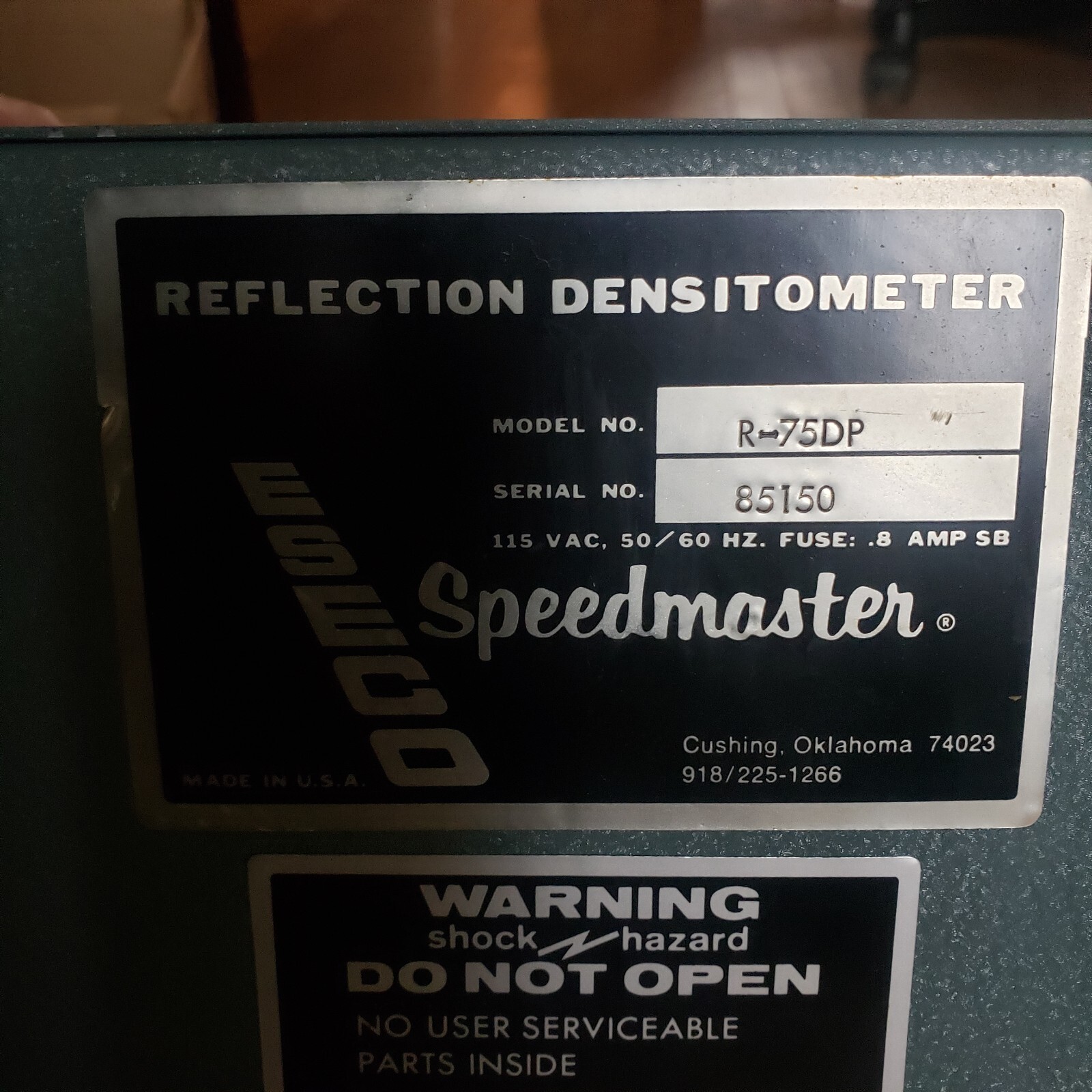 Eseco Speedmaster R-75DP Reflection / Color Densitometer R-75-DP