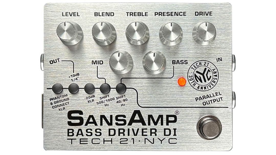 Tech 21 SansAmp Bass Driver DI V2 30th Anniv Unused Limited Edition