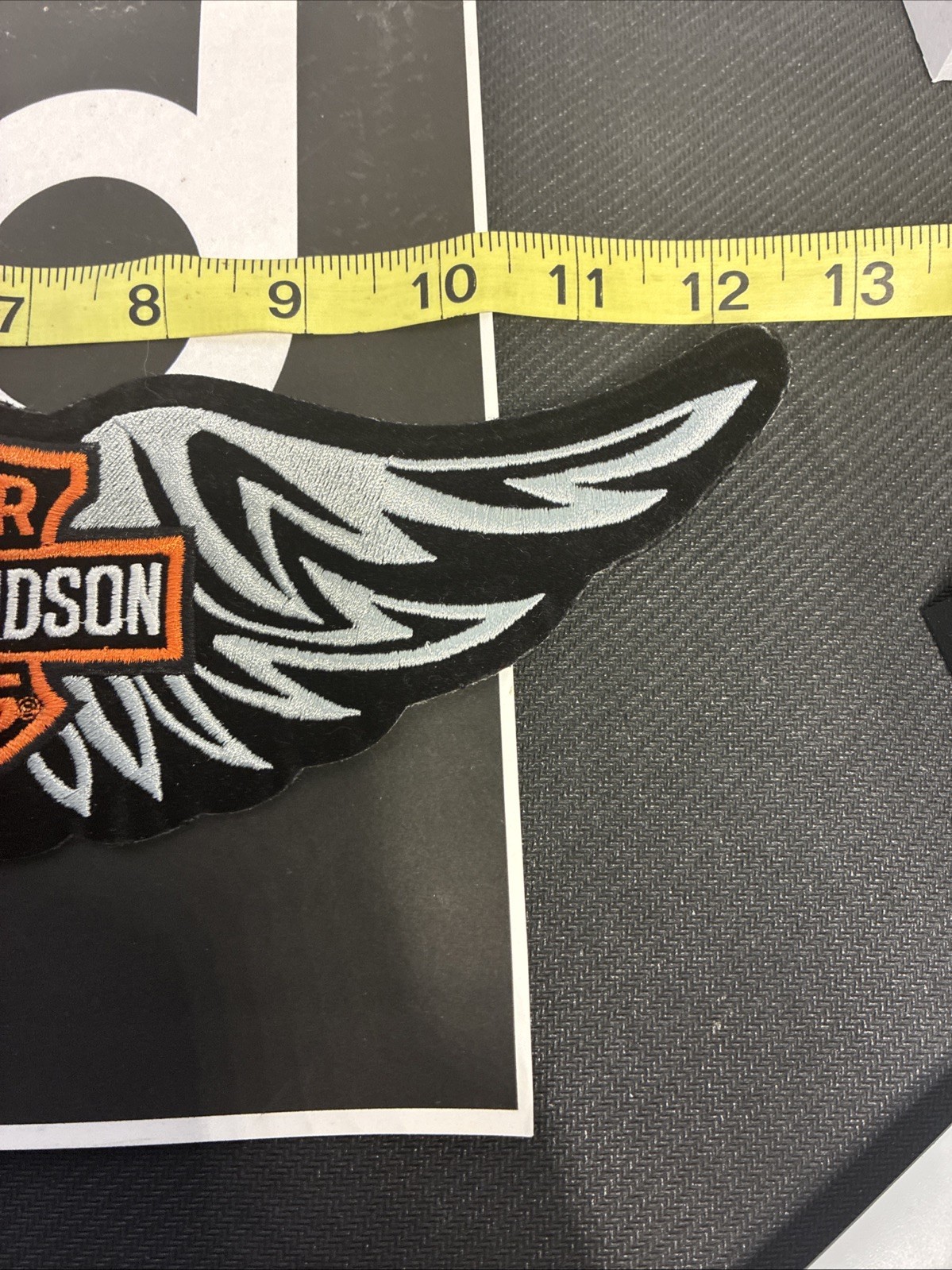 HARLEY DAVIDSON STRAIGHT WING B & S EXTRA LARGE VEST OR JACKET BACK PATCH NEW