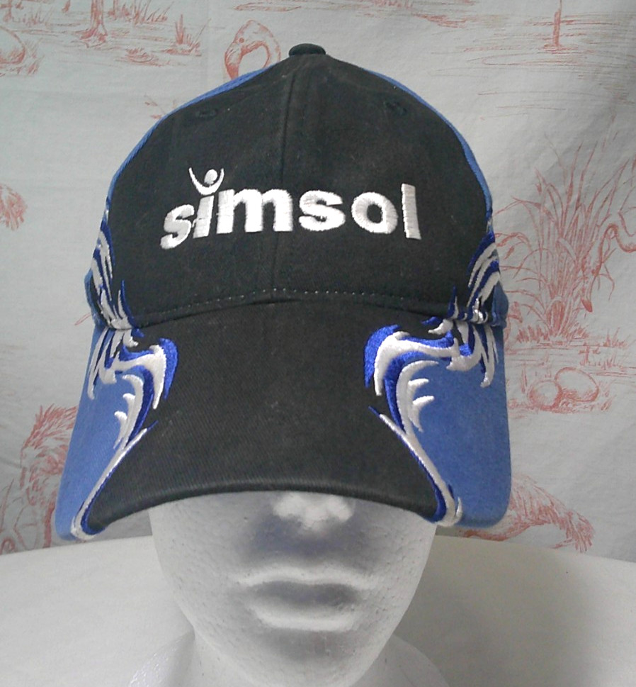 Port Authority Simsol Blue White & Black Baseball Hat