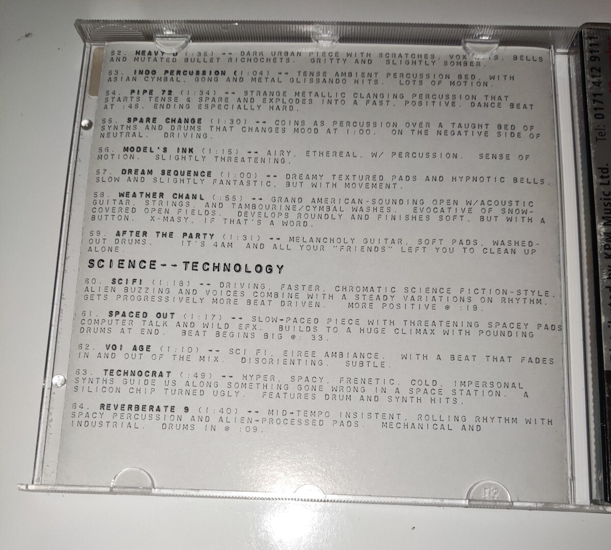 Video Helper Light Drama / Science Technology (Disc Three) Samples CD .