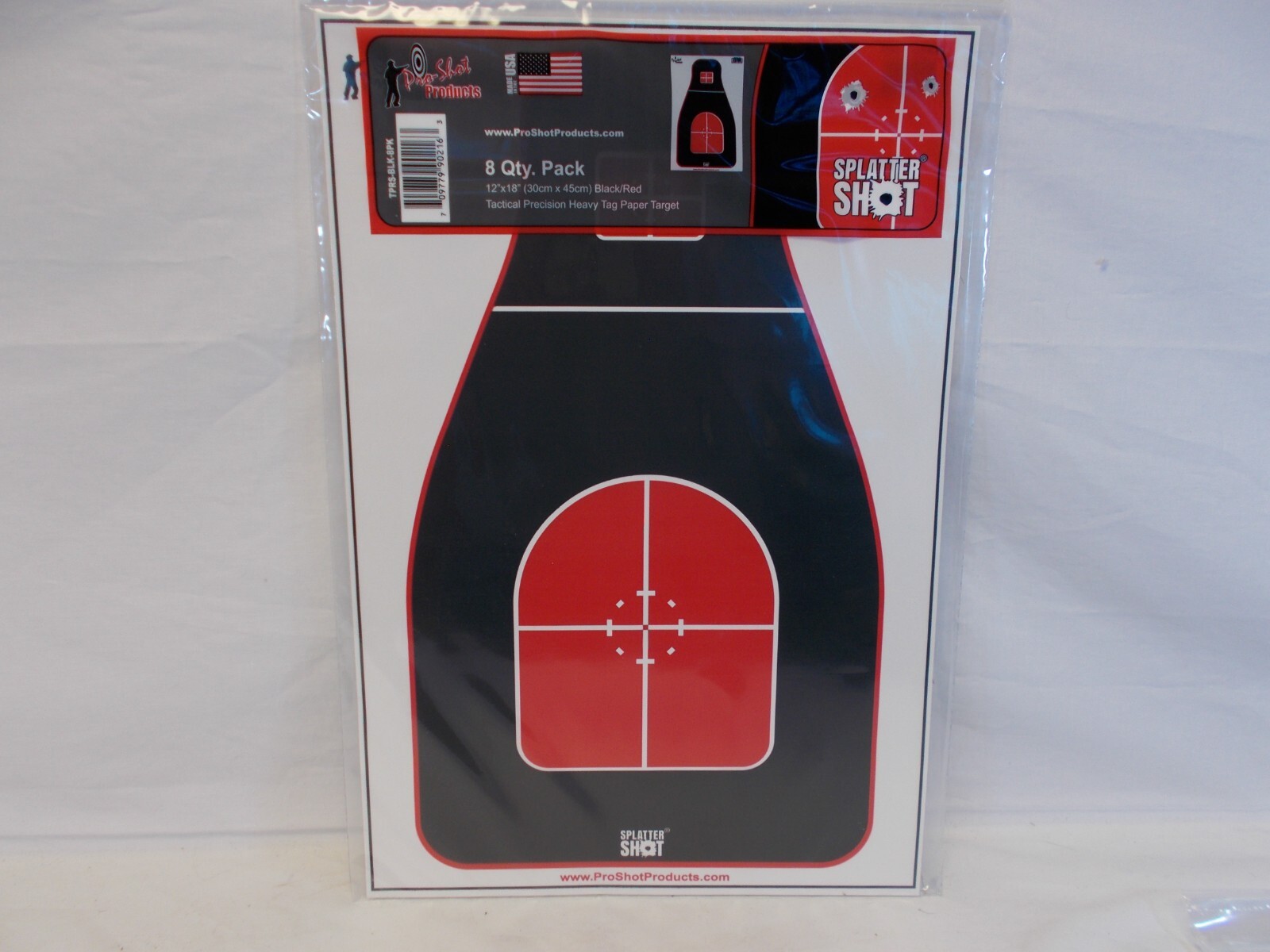 Pro Shot 12x18 Black Red Splatter Target