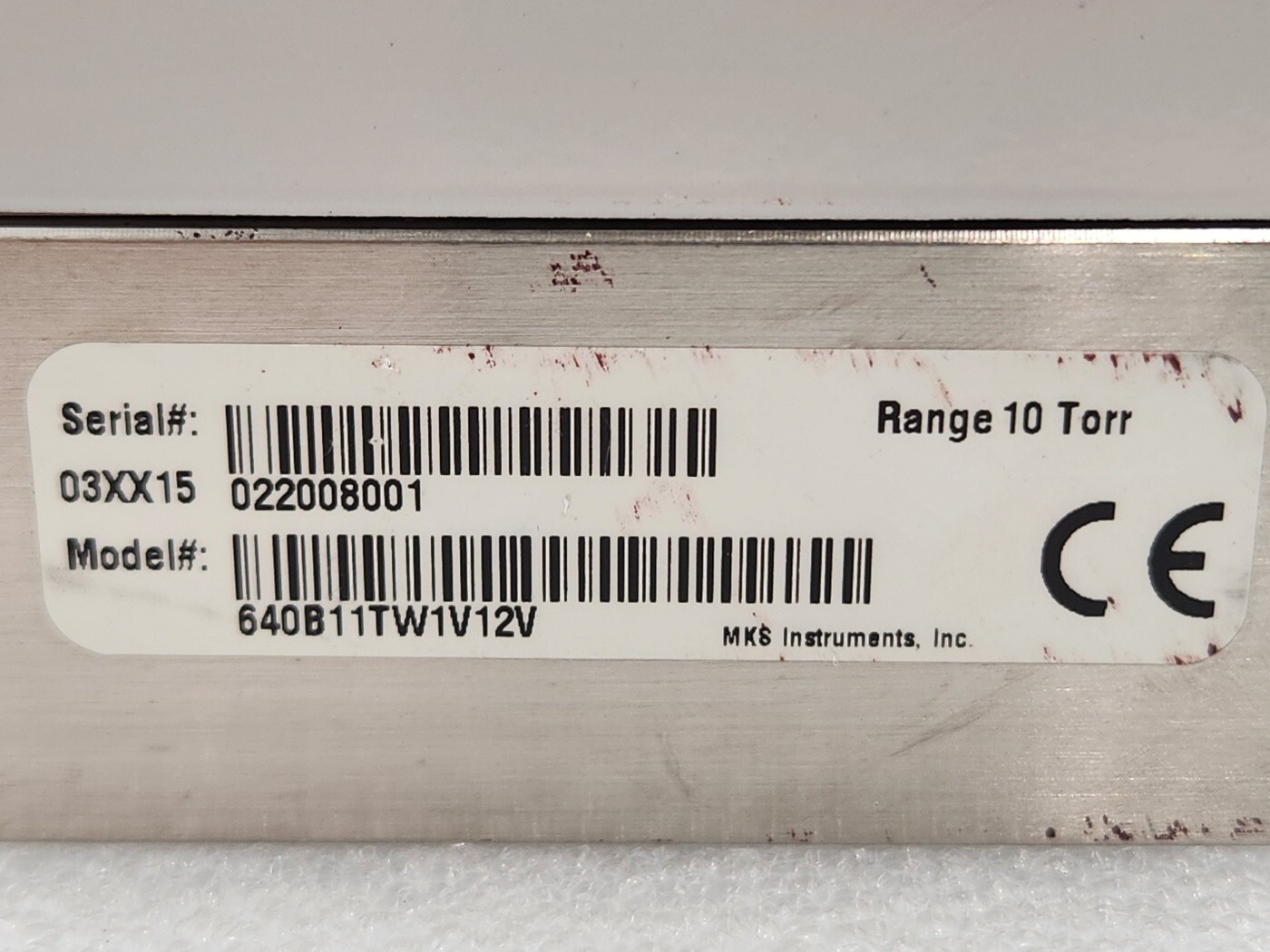 MKS Type640 Pressure Controller 10Torr 640B11TW1V12V (As-Is)