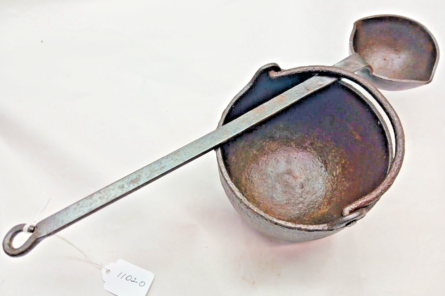 Vintage 5" Diameter Pot & Ladle for Melting Lead Sinkers, Shot etc. 14-1/4" Long
