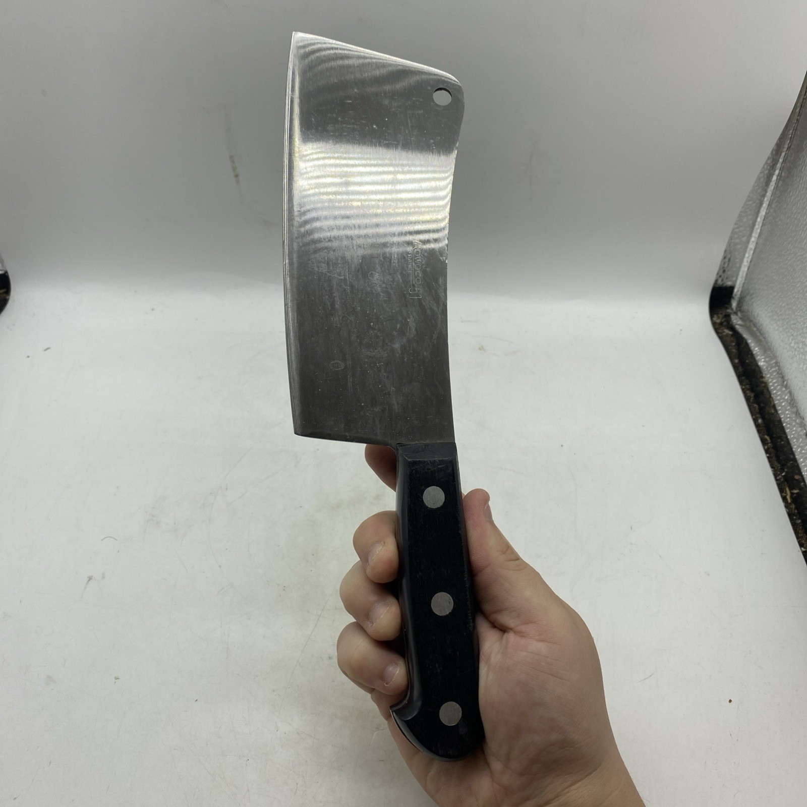 Rowoco 51 France Meat Cleaver French Chef Knife Chopper Full Tang 3
