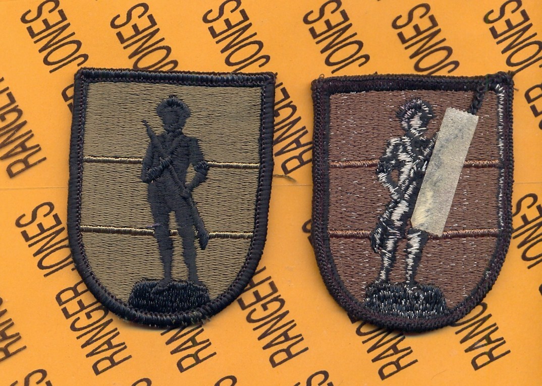 US Army National Guard Schools Command ARNG OD Green & Black patch m/e