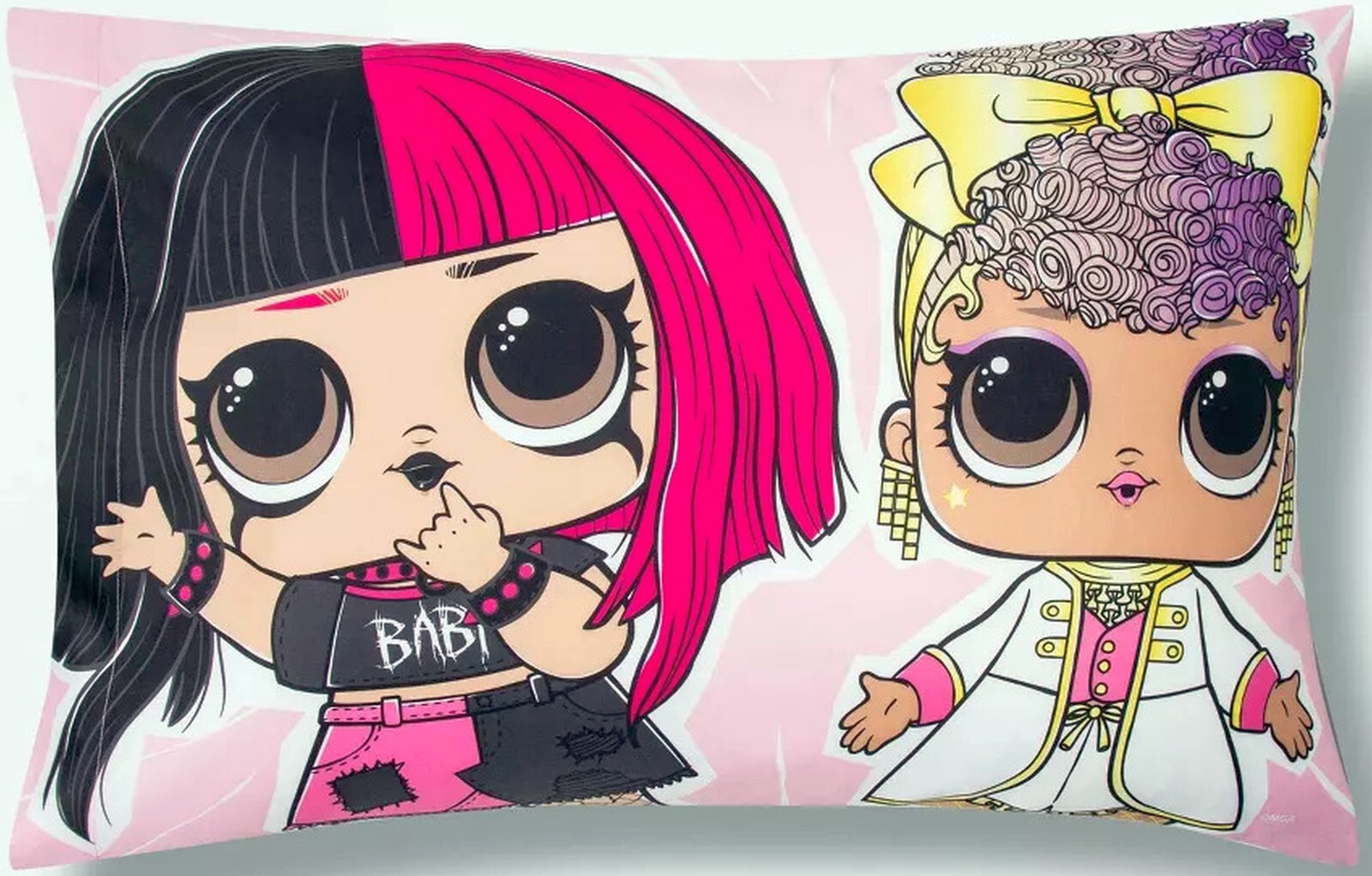 L.O.L. Surprise! Remix Rock Star Girls Pillowcase measures 20 x 30 inches